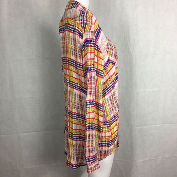 Cabi Shirt Womens Sz‎ 10 Cirque Multicolor Flowy Button Down Long Sleeve - Picture 3 of 11